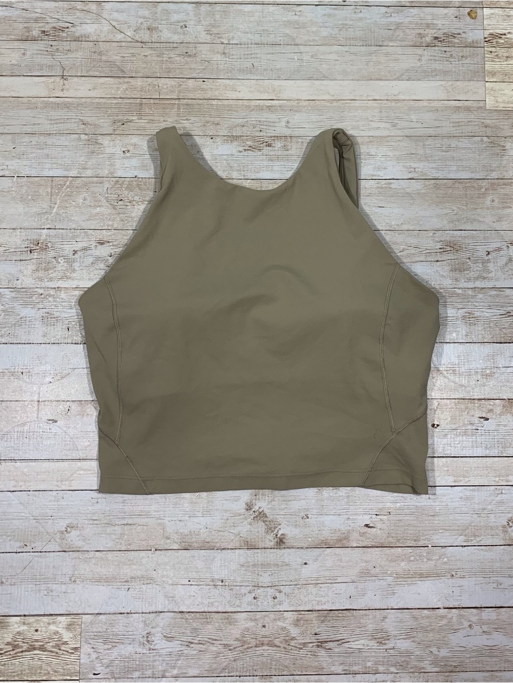 Lululemon Align High-Neck Tank Top Cropped Size 8 Sheer Oak W1DKES